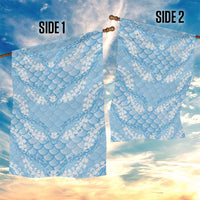 Baby Blue Mermaid Puakenikeni Maile Lei Garden Flag LT01 - Polynesian Pride
