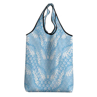 Baby Blue Mermaid Puakenikeni Maile Lei Grocery Bag LT01 - Polynesian Pride