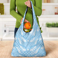 Baby Blue Mermaid Puakenikeni Maile Lei Grocery Bag LT01 - Polynesian Pride