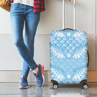 Baby Blue Mermaid Puakenikeni Maile Lei Luggage Cover LT01 - Polynesian Pride