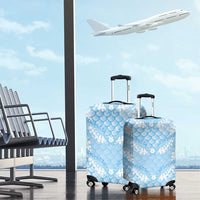 Baby Blue Mermaid Puakenikeni Maile Lei Luggage Cover LT01 - Polynesian Pride