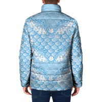 Baby Blue Mermaid Puakenikeni Maile Lei Padded Jacket LT01 - Polynesian Pride