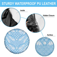 Baby Blue Mermaid Puakenikeni Maile Lei Spare Tire Cover LT01 - Polynesian Pride