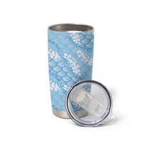 Baby Blue Mermaid Puakenikeni Maile Lei Tumbler Cup LT01 - Polynesian Pride