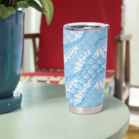 Baby Blue Mermaid Puakenikeni Maile Lei Tumbler Cup LT01 - Polynesian Pride