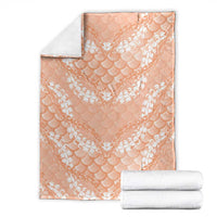 Apricot Mermaid Puakenikeni Maile Lei Blanket LT01 - Polynesian Pride