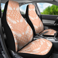 Apricot Mermaid Puakenikeni Maile Lei Car Seat Cover LT01 - Polynesian Pride