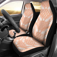 Apricot Mermaid Puakenikeni Maile Lei Car Seat Cover LT01 - Polynesian Pride