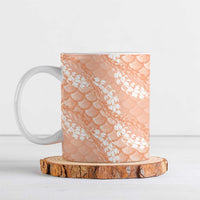 Apricot Mermaid Puakenikeni Maile Lei Ceramic Mug LT01 Apricot - Polynesian Pride