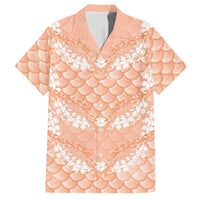 Apricot Mermaid Puakenikeni Maile Lei Hawaiian Shirt LT01 Apricot - Polynesian Pride
