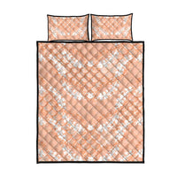 Apricot Mermaid Puakenikeni Maile Lei Quilt Bed Set LT01 - Polynesian Pride