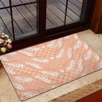 Apricot Mermaid Puakenikeni Maile Lei Rubber Doormat LT01 - Polynesian Pride