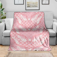 Soft Pink Mermaid Puakenikeni Maile Lei Blanket LT01 - Polynesian Pride
