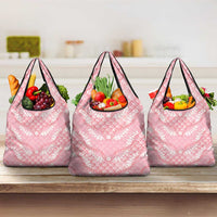 Soft Pink Mermaid Puakenikeni Maile Lei Grocery Bag LT01 3-pack One Size Pink - Polynesian Pride