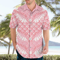 Soft Pink Mermaid Puakenikeni Maile Lei Hawaiian Shirt LT01 - Polynesian Pride