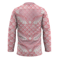 Soft Pink Mermaid Puakenikeni Maile Lei Hockey Jersey LT01 - Polynesian Pride