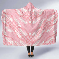 Soft Pink Mermaid Puakenikeni Maile Lei Hooded Blanket LT01 One Size Pink - Polynesian Pride