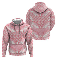 Soft Pink Mermaid Puakenikeni Maile Lei Hoodie LT01 - Polynesian Pride