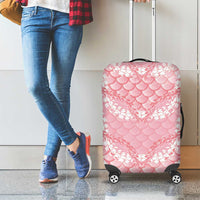 Soft Pink Mermaid Puakenikeni Maile Lei Luggage Cover LT01 - Polynesian Pride