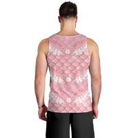 Soft Pink Mermaid Puakenikeni Maile Lei Men Tank Top LT01 - Polynesian Pride
