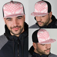 Soft Pink Mermaid Puakenikeni Maile Lei Mesh Trucker Cap LT01 - Polynesian Pride