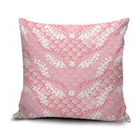 Soft Pink Mermaid Puakenikeni Maile Lei Pillow Cover LT01 Pink - Polynesian Pride