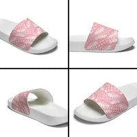 Soft Pink Mermaid Puakenikeni Maile Lei Slide Sandals LT01 - Polynesian Pride