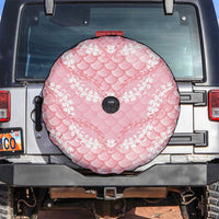 Soft Pink Mermaid Puakenikeni Maile Lei Spare Tire Cover LT01 Pink - Polynesian Pride