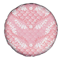 Soft Pink Mermaid Puakenikeni Maile Lei Spare Tire Cover LT01 - Polynesian Pride