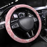 Soft Pink Mermaid Puakenikeni Maile Lei Steering Wheel Cover LT01 Universal Fit Pink - Polynesian Pride