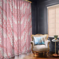Soft Pink Mermaid Puakenikeni Maile Lei Window Curtain LT01 - Polynesian Pride