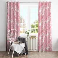 Soft Pink Mermaid Puakenikeni Maile Lei Window Curtain LT01 - Polynesian Pride