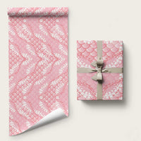 Soft Pink Mermaid Puakenikeni Maile Lei Wrapping Paper LT01 58" × 23" Pink - Polynesian Pride