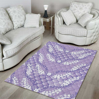 Lilac Mermaid Puakenikeni Maile Lei Area Rug LT01 - Polynesian Pride