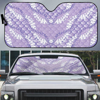 Lilac Mermaid Puakenikeni Maile Lei Auto Sun Shade LT01 Purple - Polynesian Pride