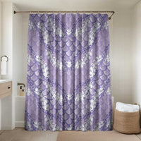 Lilac Mermaid Puakenikeni Maile Lei Bathroom Set LT01 Shower Curtain Only Purple - Polynesian Pride