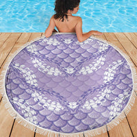 Lilac Mermaid Puakenikeni Maile Lei Beach Blanket LT01 - Polynesian Pride