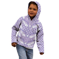 Lilac Mermaid Puakenikeni Maile Lei Kid Hoodie LT01 - Polynesian Pride