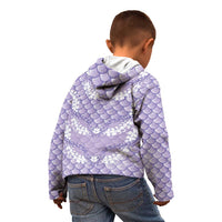 Lilac Mermaid Puakenikeni Maile Lei Kid Hoodie LT01 - Polynesian Pride