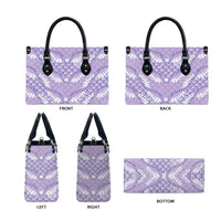 Lilac Mermaid Puakenikeni Maile Lei Leather Bag LT01 - Polynesian Pride