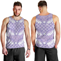 Lilac Mermaid Puakenikeni Maile Lei Men Tank Top LT01 - Polynesian Pride