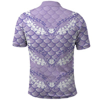 Lilac Mermaid Puakenikeni Maile Lei Polo Shirt LT01 - Polynesian Pride