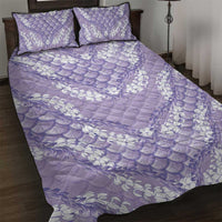 Lilac Mermaid Puakenikeni Maile Lei Quilt Bed Set LT01 Purple - Polynesian Pride