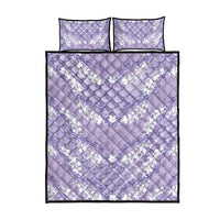 Lilac Mermaid Puakenikeni Maile Lei Quilt Bed Set LT01 - Polynesian Pride