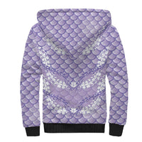 Lilac Mermaid Puakenikeni Maile Lei Sherpa Hoodie LT01 - Polynesian Pride