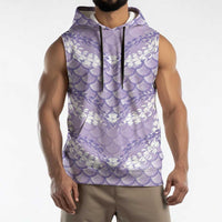 Lilac Mermaid Puakenikeni Maile Lei Sleeveless Hoodie LT01 - Polynesian Pride