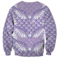 Lilac Mermaid Puakenikeni Maile Lei Sweatshirt LT01 - Polynesian Pride