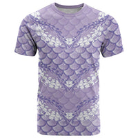 Lilac Mermaid Puakenikeni Maile Lei T Shirt LT01 Purple - Polynesian Pride