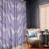 Lilac Mermaid Puakenikeni Maile Lei Window Curtain LT01 - Polynesian Pride