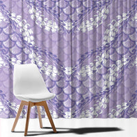 Lilac Mermaid Puakenikeni Maile Lei Window Curtain LT01 - Polynesian Pride